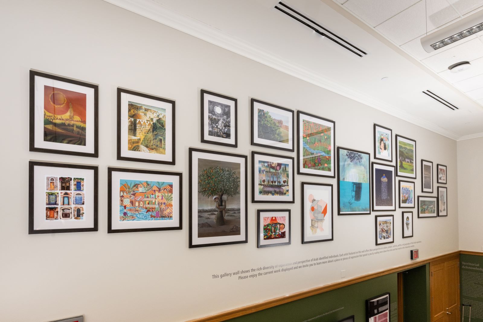 Gallery wall of artwork