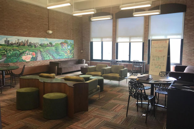 interior of the Grace Lee Boggs lounge
