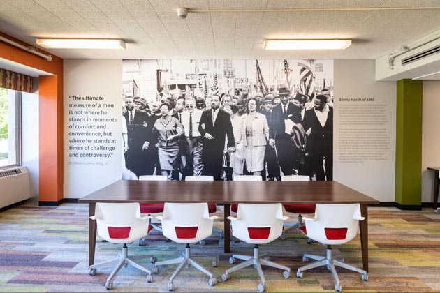 interior of the Martin Luther King Jr. lounge