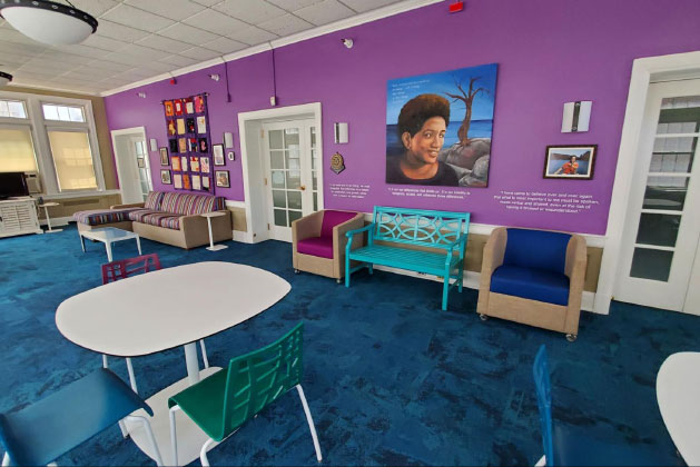 interior of the Audre Lorde lounge