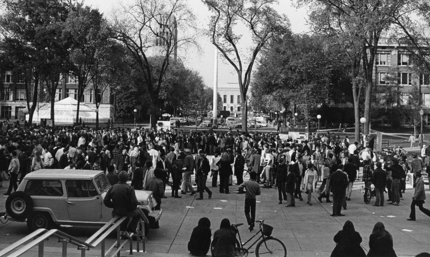 bhl_hs1804_full_1462_1176__0_native Campus protest on Diag, late 1960s; HS1804". https://quod.lib.umich.edu/b/bhl/x-hs1804/hs1804. University of Michigan Library Digital Collections. Accessed January 22, 2024