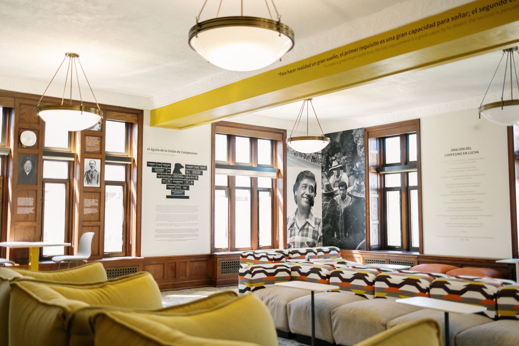 Interior of the Cesar Chavez lounge
