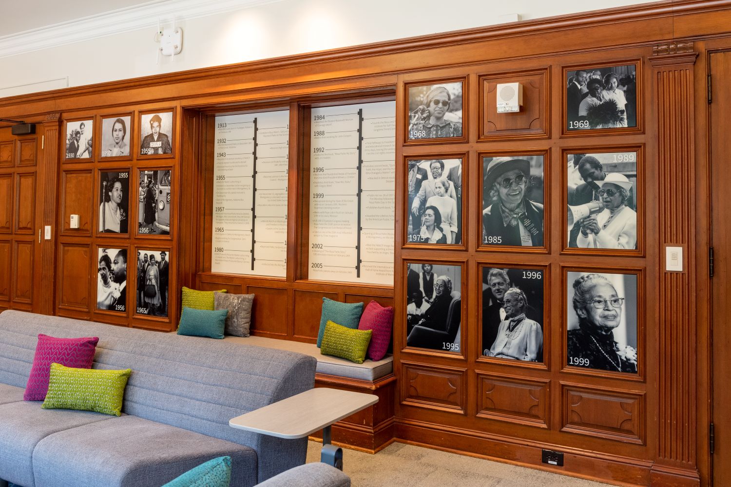 Interior shot of the Rosa Parks lounge