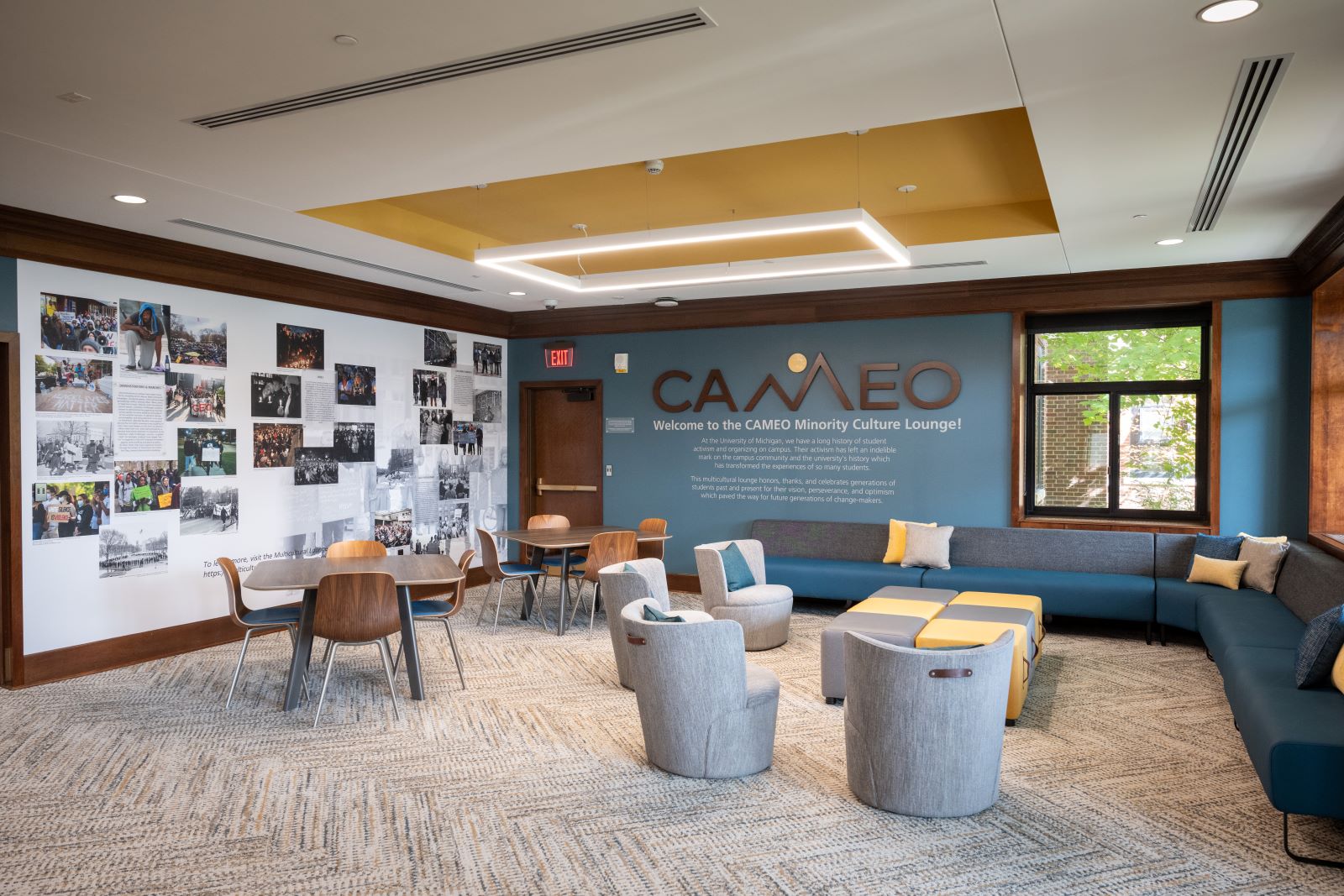 interior of the Couzens Active Minority Ethnic Organization (C.A.M.E.O.) lounge