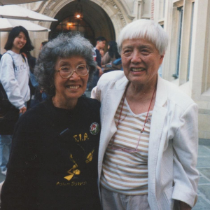 Yuri posed with Grace Lee Boggs